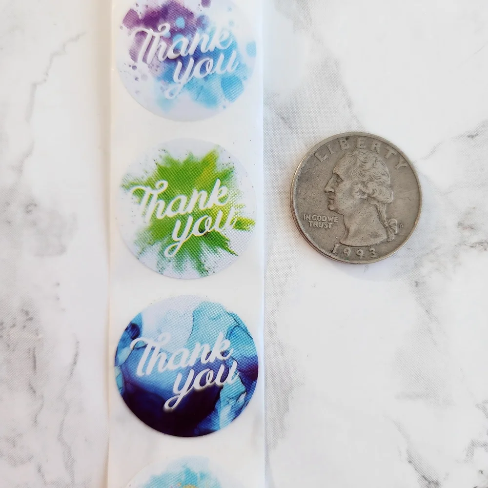 100 Thank You Stickers